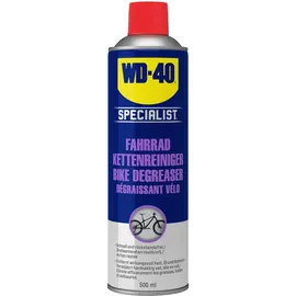 WD-40 Fahrrad Kettenreiniger 500 ml - schnelltrocknend, entfernt Fett, Öl, Schmutz
