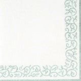 ti-flair 20 Papierservietten 33x33cm silberner Ornament Rand 3lagige Hochzeitsservietten