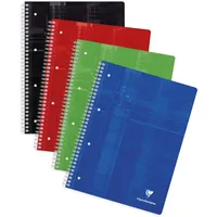 Clairefontaine 5x Collegeblock A4+ mit Ringbuchlochung, 4-fach gelocht, 80