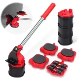 Schwere Möbel Heben, Werkzeugset Für Große Und Kleine Möbel Mühelos Bewegen, Möbel Mit 4 Hebepolstern Und Rollen Zum Bewegen Anheben, Für Sofa, Schrank (rot)
