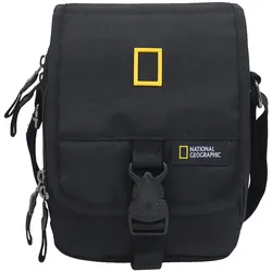 Schultertasche NATIONAL GEOGRAPHIC "Recovery", Damen, Gr. B/H/T: 10cm x 23.00cm x 17cm, schwarz, Nylon, Taschen, mit verstecktem Reißverschlussfach