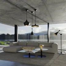 Tom Dixon Beat Fat LED, weiß/Messing