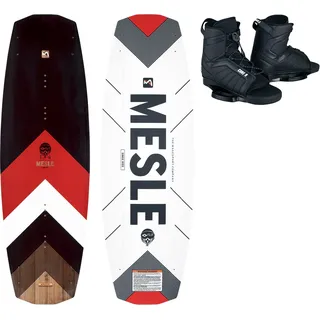Mesle Wakeboard Set Pilot mit Core Bindung, Wakeboard für Boot & Seilbahn mit Grind Base, Board für Fortgeschrittene bis Profis