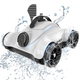 WYBOT Poolroboter mit 150W Leistungsstarke zum Reinigen großer Blätter und Steine, Poolsauger mit Dualer Motor, 3 Timer-Funktionen, Reinigungsbürste für den Boden, Ideal für Pools über oder im Boden