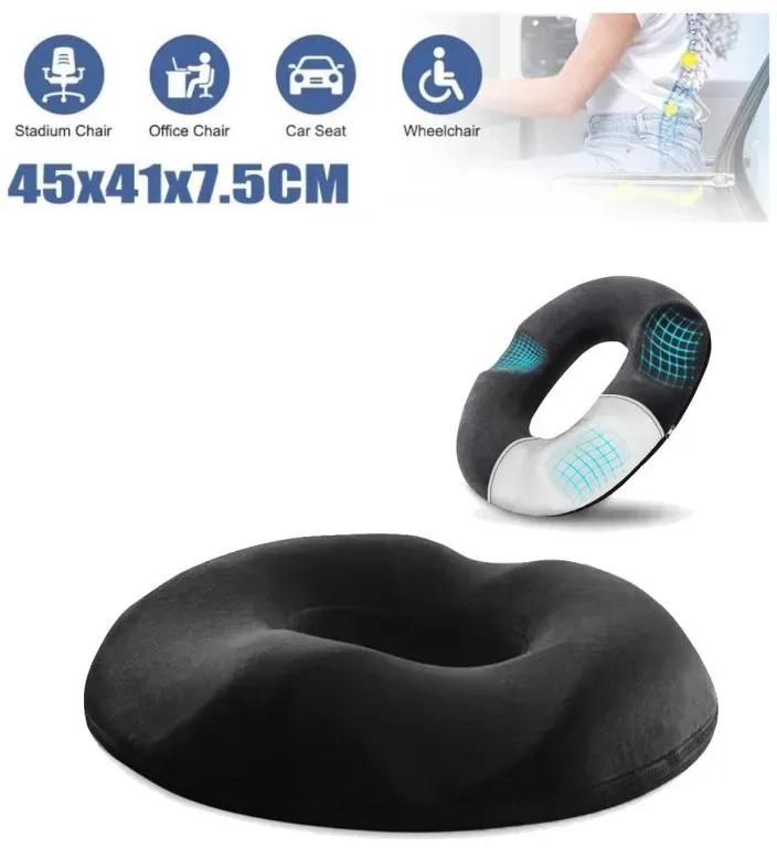 Ergonomisches, orthopädisches, anatomisches Sitzkissen aus Memory-Schaum – 45 x 41 cm