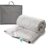 Garanta Sommerdecke 100% Premium Wildseide Seide Sommerbett Bettdecke 155x220 - Beige