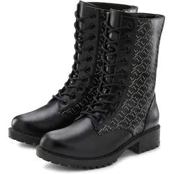 Stiefelette, mit modischem Druck, Stiefel, Boots VEGAN, Gr. 41, schwarz, , 67010421-41