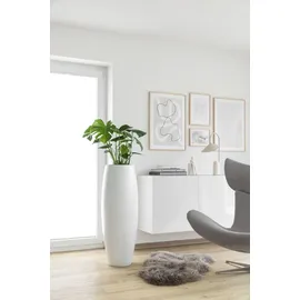Vivanno Bodenvase Fiberglas Magnum Weiß Matt - 80x23