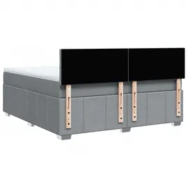 vidaXL Boxspringbett 180 x 200 cm Hellgrau