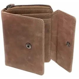 Mika Damengeldbörse Portemonnaie grau-braun