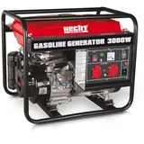 Hecht Stromgenerator Notstromaggregat Benzin GG 3300, 5,10 in kW, 5,1 kW - 7 PS - 2600W rot|schwarz