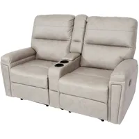 Mendler 2er Kinosessel HWC-K17, Relaxsessel Fernsehsessel Sofa, Nosagfederung Getränkehalter