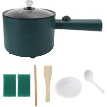 TOPINCN Elektrischer Kochtopf 1.8L Nonstick Food Grade 2 Temperaturmodus 6 Funktion Elektroherd mit Langem Griff FüR die Hausmannskost