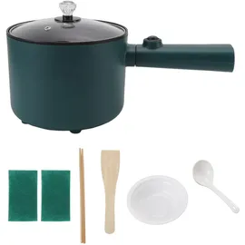TOPINCN Elektrischer Kochtopf 1.8L Nonstick Food Grade 2 Temperaturmodus 6 Funktion Elektroherd mit Langem Griff FüR die Hausmannskost
