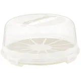 uandu Kuchen Transportbox rund, Tortentransportbox mit Deckel, Haube und Griff. Aufbewahrungsbox, Kuchenbehälter, Kuchenplatte, Tortenbehälter, Tortenbox, Tortenteller, Tortenhaube, Tortenglocke -Weiß