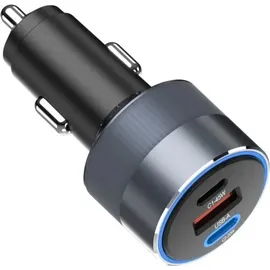 forcell F-ENERGY Alu Autoladegerät 2 x Typ C + USB A PD QC4.0 SFC2.0 4.5A 65W grau