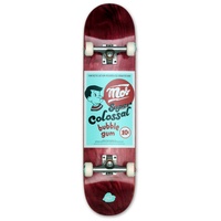 Mob Skateboards Skateboard Bubble 7.75 - Komplettboard 31.75 x 7.75 Zoll (Holzboard aus 7 Schichten Ahornholz, 1-St., fertig montiert - Super Colossal Bubble Gum - Rot), Skateboard für Jugendliche, Erwachsene, Anfänger und Profis rot