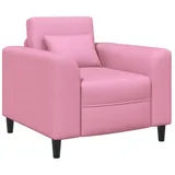 vidaXL Sessel Rosa Stoff 1 x 1 x 1 cm Rosa mit Rollen
