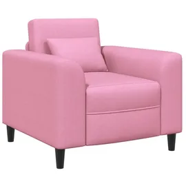 vidaXL Sessel Rosa Stoff 1 x 1 x 1 cm Rosa mit Rollen