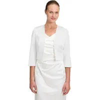 Vera Mont Bolerojacke mit Kellerfalten Weiß S