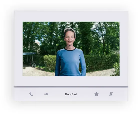 DoorBird IP Video Innenstation A1103 Polar White Edition weißer Displayrahmen