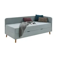 Deinbett Polsterliege mit Bettkasten ¦ blau ¦ Maße (cm):