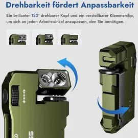 WUBEN G5 LED Taschenlampe 400 Lumen, wiederaufladbar, wasserdicht, grün