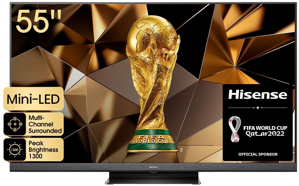 Hisense 55U87HQ Mini LED 4K ULED Smart TV - 139 cm (55 Zoll)Dolby Vision IQ & Atmos/ 120Hz Panel/ Game Mode Pro/ UHD AI Upscaler/HDR10+/Bluetooth/A...