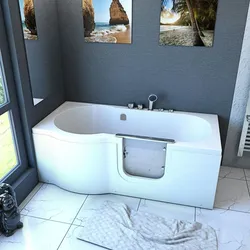 AcquaVapore Sitzbadewanne Senioren Wanne Sitzwanne mit Tür S12-AIR-R 100x170 cmcm