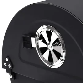 vidaXL Grillwagen mit Rädern und Ablagen schwarz