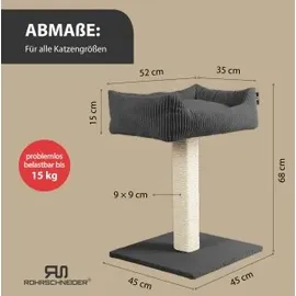 Rohrschneider Wolly Kratzbaum 60 x 45 x 197 cm grau