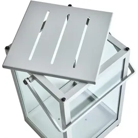 Brafab Windlicht Belfort Aluminium Hellgrau