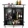 Costway Bartisch 110,5 x 48 x 112,5 cm Schwarz