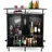 Costway Bartisch 110,5 x 48 x 112,5 cm Schwarz