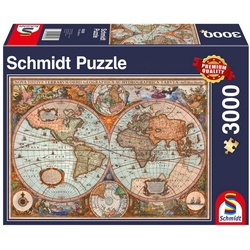 Schmidt Spiele Puzzle Puzzle Antike Weltkarte, Puzzleteile