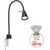 Briloner LED Wandleuchte Tuso schwarz 5W, warmweiß