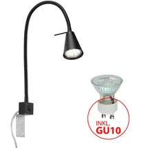 Briloner LED Wandleuchte Tuso schwarz 5W, warmweiß