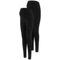 MAMA LICIOUS Mamalicious Umstandsleggings MLLEA (2-tlg) in körpernahem Fit schwarz XS