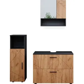 Vicco Irma 3-tlg. Anthrazit/Eiche