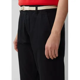 s.Oliver Chino mit geflochtenem Gürtel und Garment Dye Schwarz 34