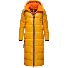 Navahoo Damen, warmer Winter Steppmantel mit Kapuze Schmuseengel Yellow Gr. XS - XS