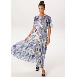 Aniston CASUAL Sommerkleid Blau Blumendruck 36