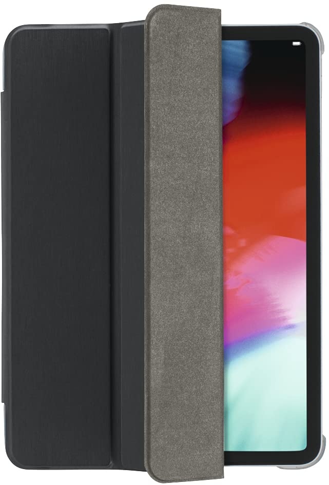Hama Case iPad Pro 2020 12.9 Zoll (aufklappbare Schutz-Hülle für Displays mit 12 9'', Cover für Apple Tablet, Magnetverschluss, transparent) schwarz