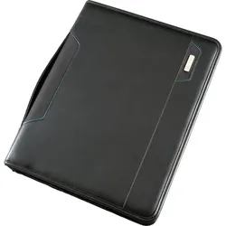 Jüscha Alassio Orgamappe A4 SALERNO Lederimitat Tabletmappe Aktenmappe Arbeitsmappe schwarz 30115