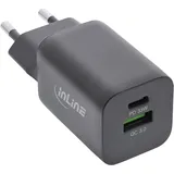 InLine Power Delivery + Quick Charge USB Netzteil, 33W, USB-A + USB-C, schwarz