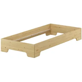 Erst-Holz Robustes Bettgestell 80 x 190 cm braun