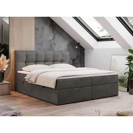 MKS Boxbett, RICO 160/200 Dunkelgrau Velvet - H3