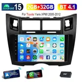 ESSGOO Autoradio 9'' 64G Android 15 passend Yaris XP90 2005-2012 Carplay Navi Autoradio (RDS, 4+64GB(optional), Digitalradio (DAB), DAB (optional), FM, SWC, Apple Carplay Android Auto GPS Navi WIFI BT EQ) schwarz