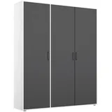 Rauch Wäscheschrank VOYAGER 140 x 194 x 53 cm Grau/Weiß