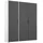 Rauch Wäscheschrank VOYAGER 140 x 194 x 53 cm Grau/Weiß